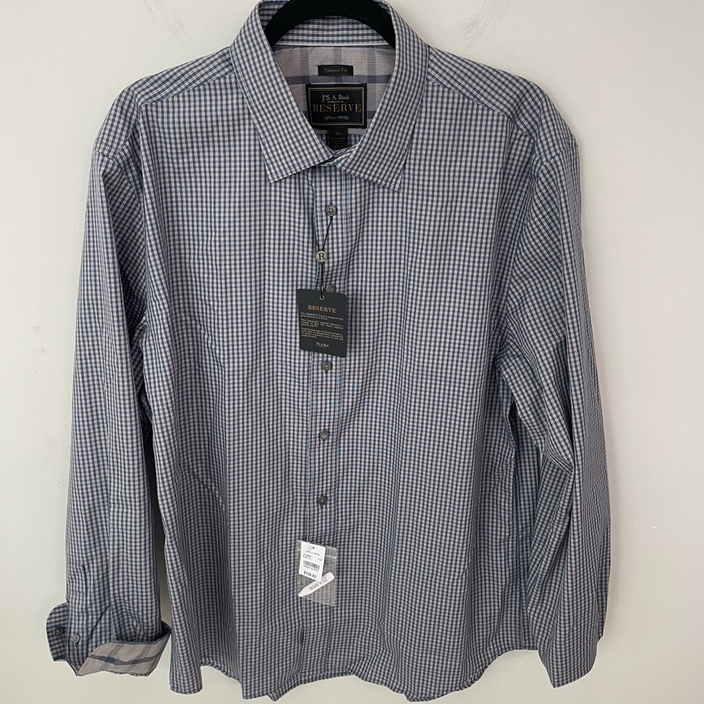 NEW Jos. A. Bank Reserve 100% Egyptian Cotton Tailored Fit Dress Shirt XL     10
